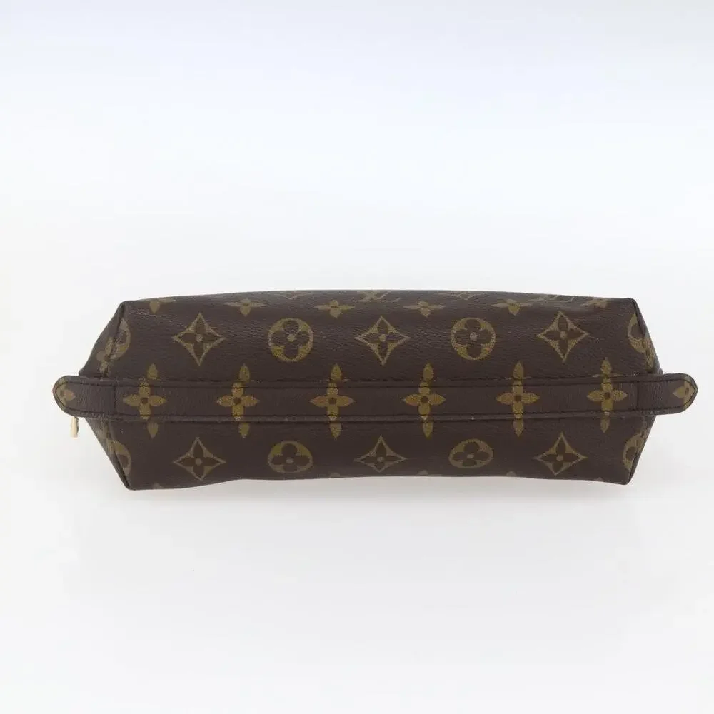 Louis Vuitton Monogram Trousse Demi Ronde Cosmetic Pouch Brown
